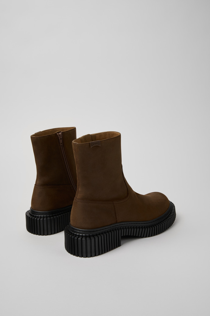 Pix Berlin Brown Nubuck Mid Boots for Men.