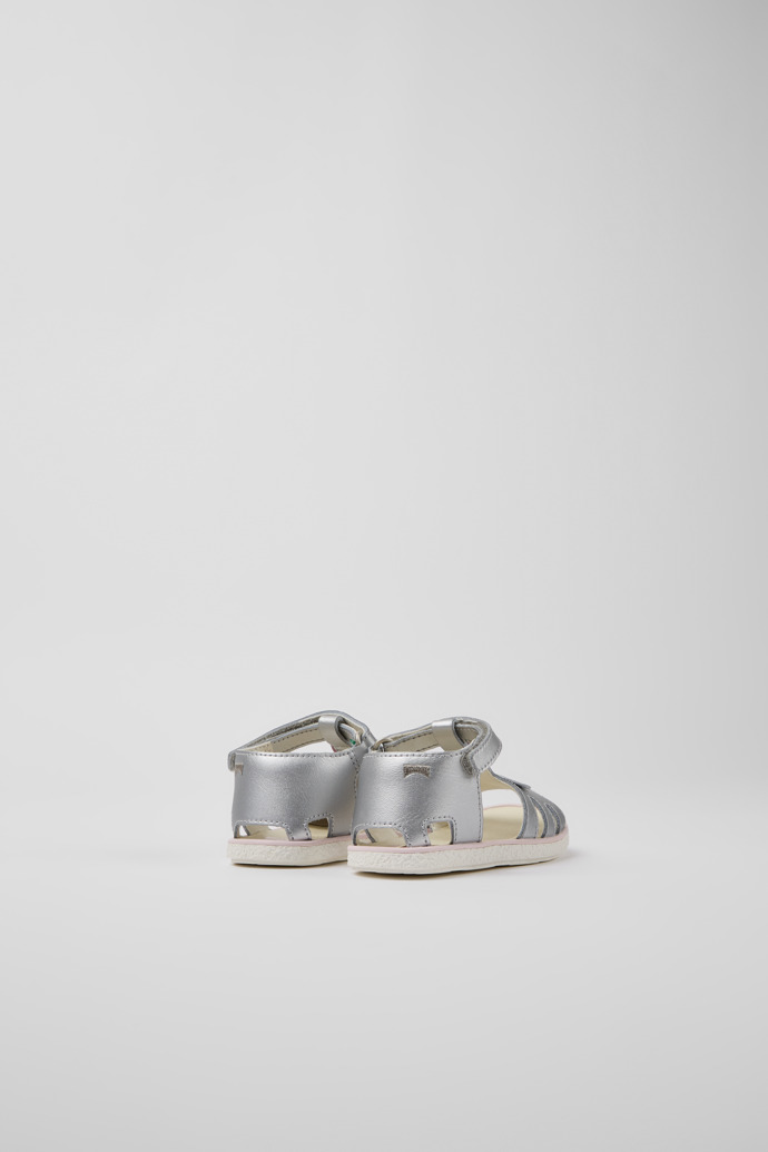 Miko Silver leather sandals for girls