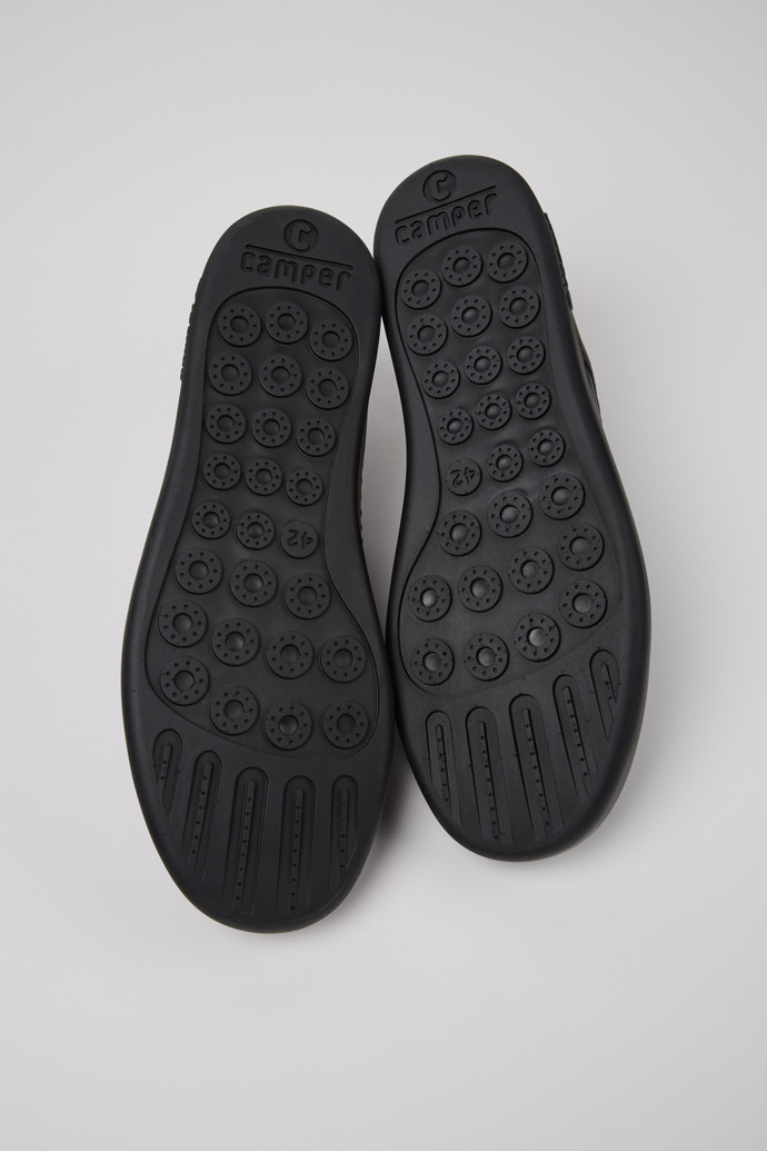 Peu Touring Black Leather Shoes for Men.