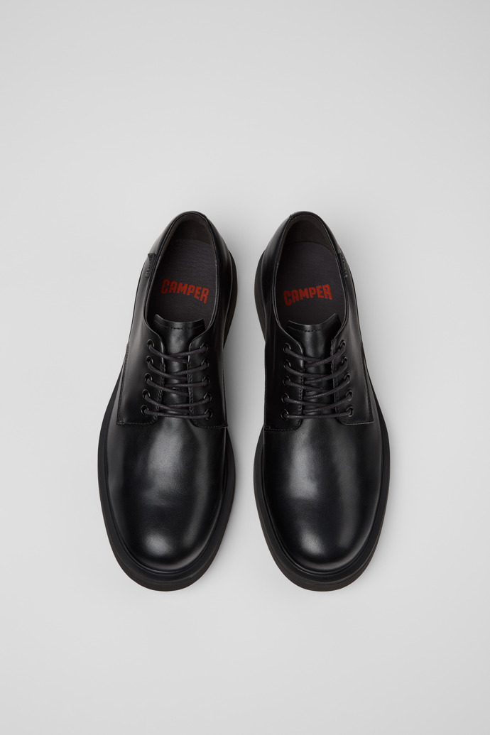Norman Black Leather Shoes for Men.