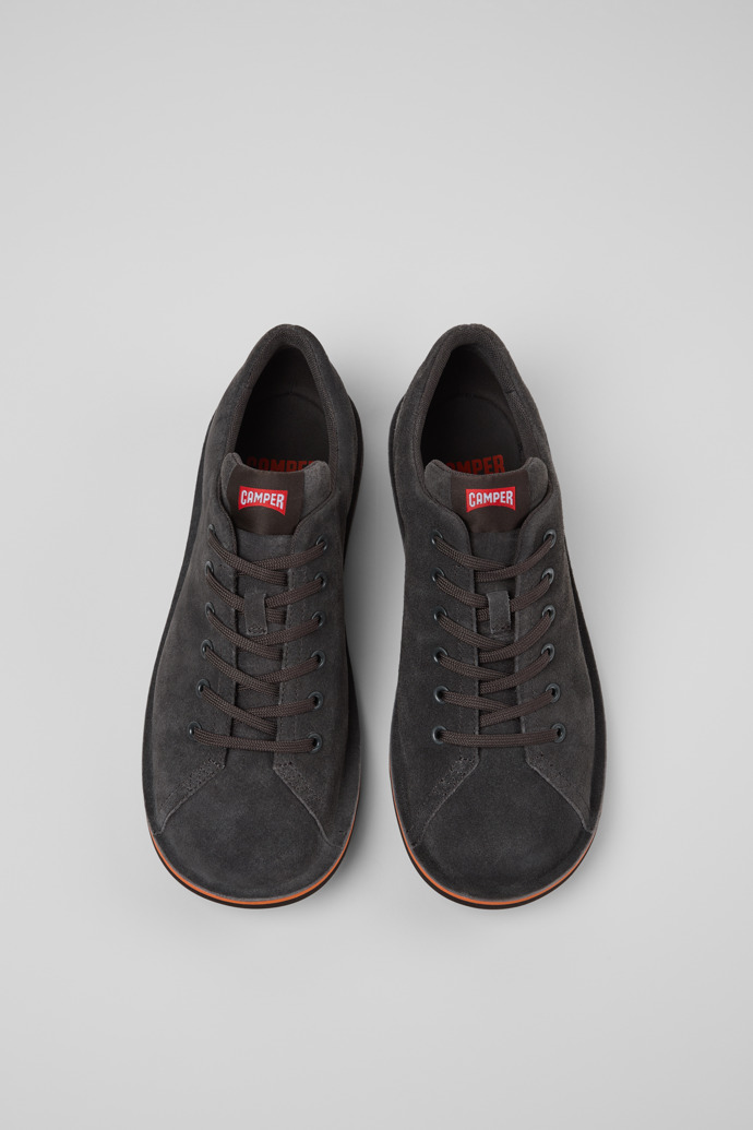 Beetle Gray Nubuck Shoes for Men.
