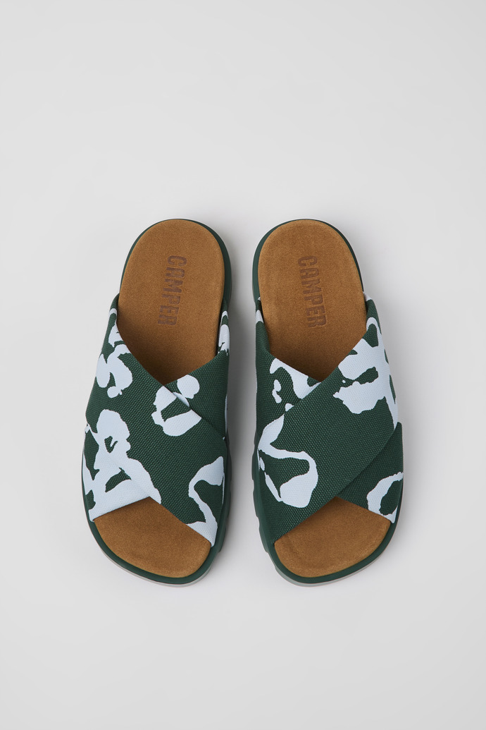 Brutus Sandal Green and blue recycled cotton sandals for women