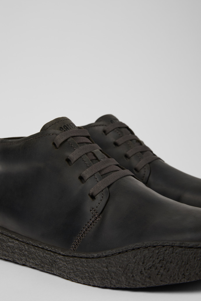 Peu Terreno Gray Nubuck Ankle Boots for Men.