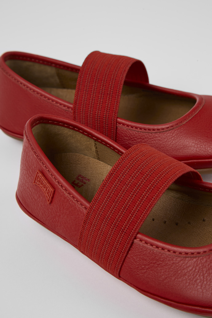 Right Red Leather Ballerina for Kids.