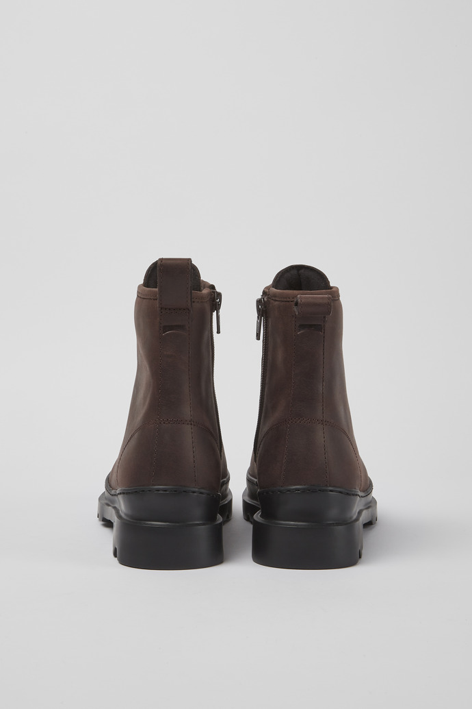 Brutus Brown nubuck lace-up boots