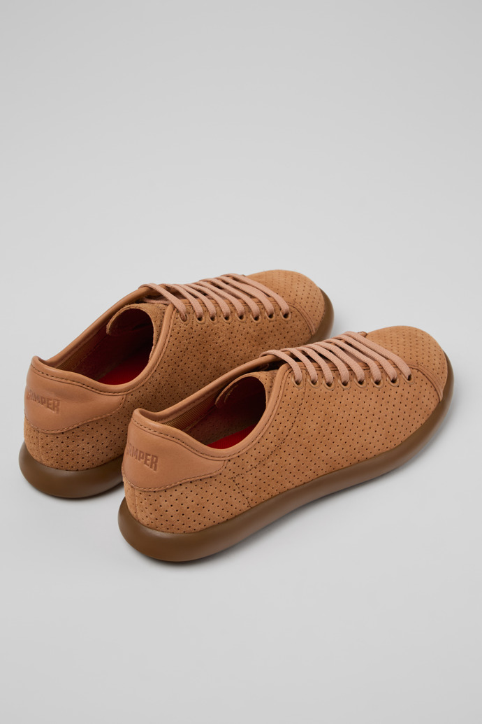 Pelotas Soller Nude Nubuck and Leather Sneakers for Women.