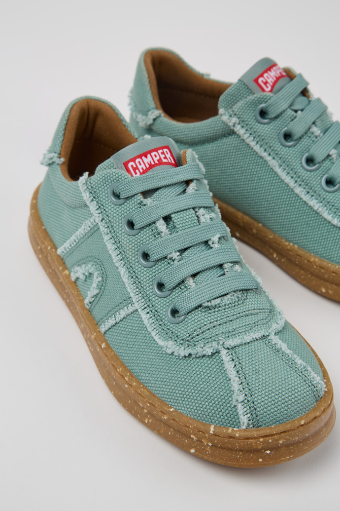 Runner Green Recycled Cotton Sneakers for Kids.