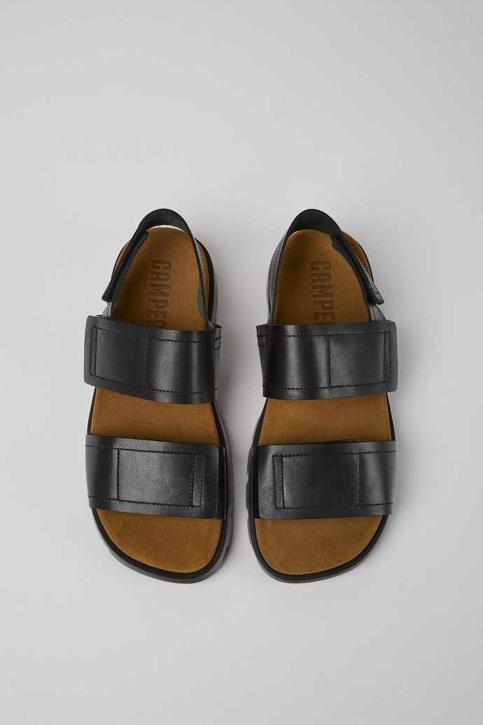 Brutus Sandal Black leather sandals for men