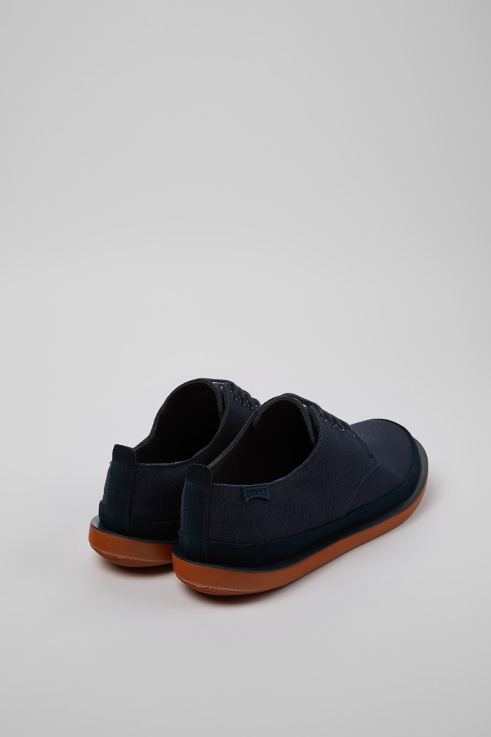 Wagon Blue Recycled Cotton and Nubuck Shoes for Men.