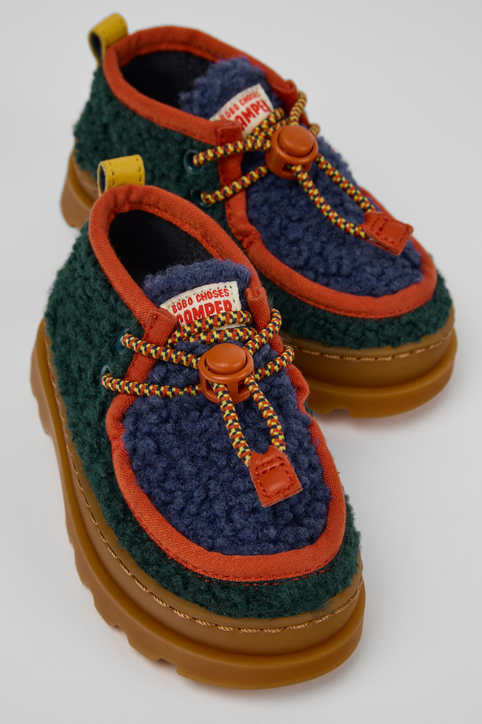 Bobo Choses x Camper Multicolor Textile and Leather Ankle Boots for Kids.