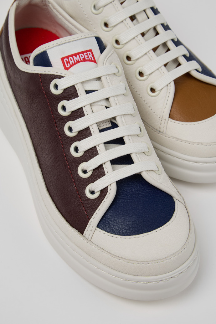 Twins Multicolor Leather Sneakers for Women.