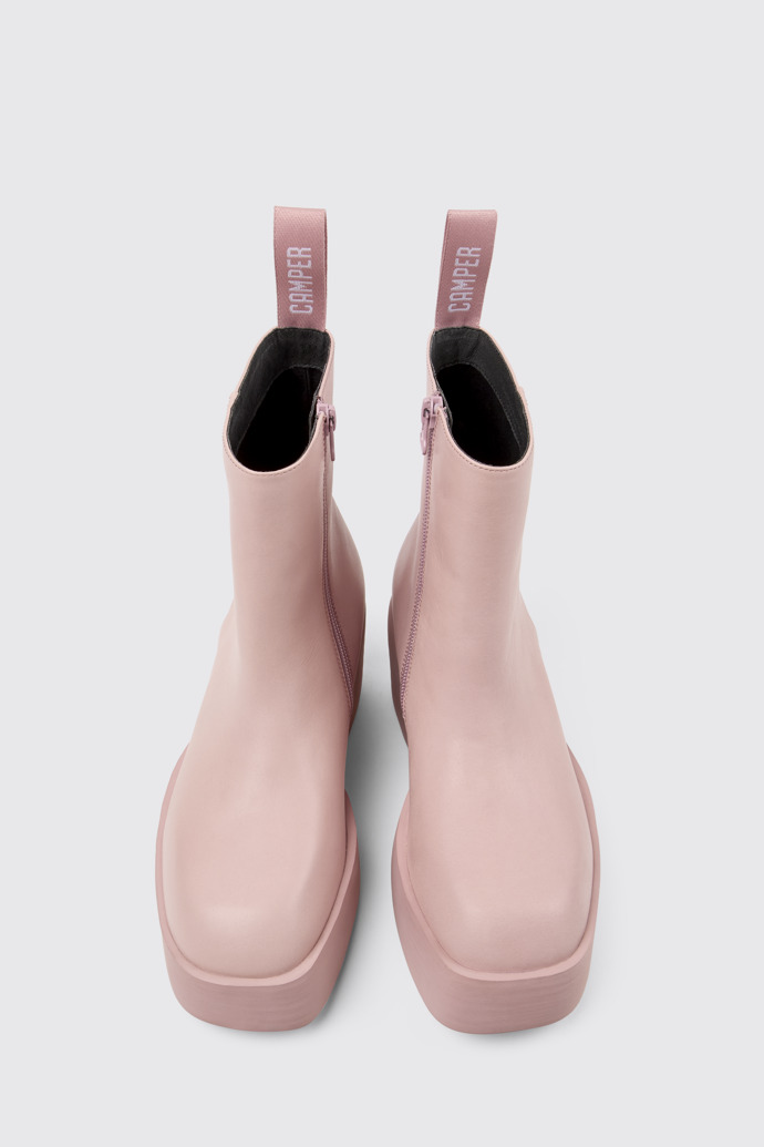 Billie Pink leather boots for women