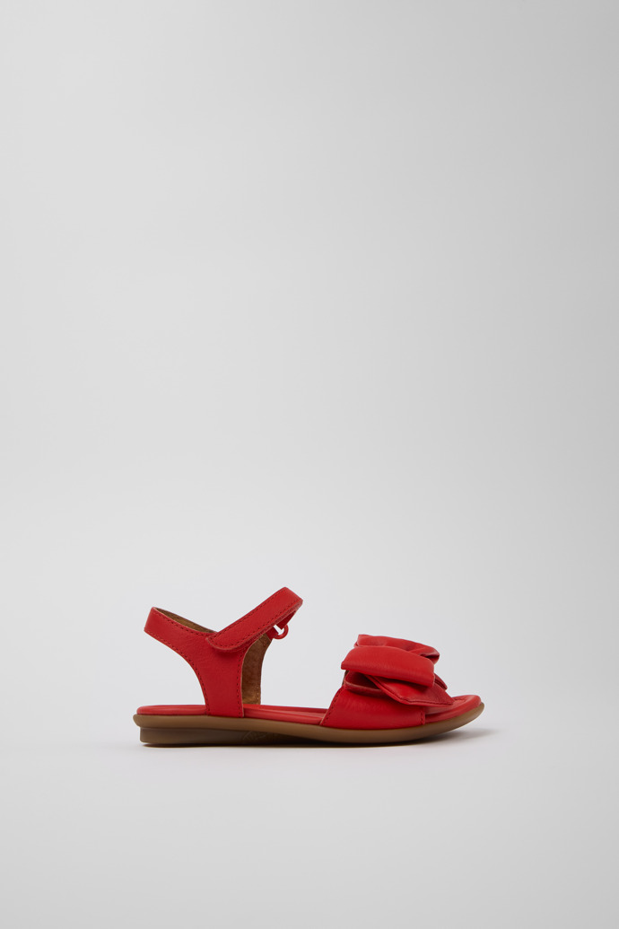 Right Red Leather Sandals for Kids.