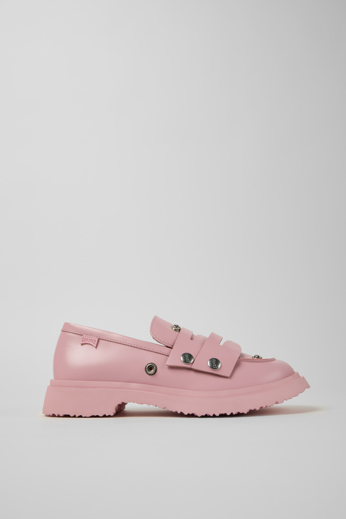 Twins Pink Leather Moccasins for Men.