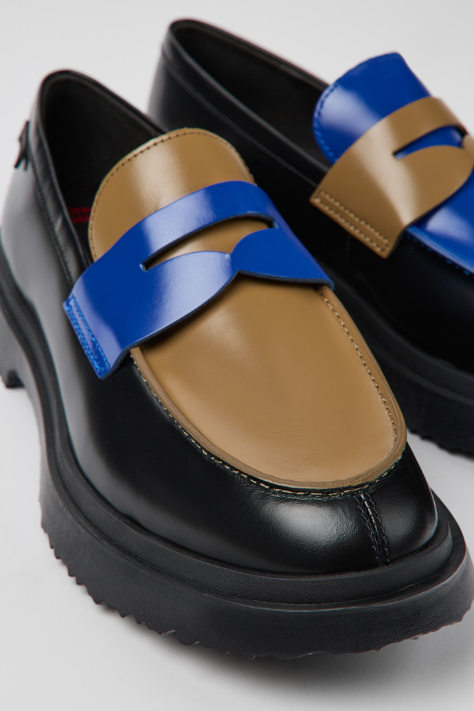 Twins Multicolored Leather Moccasin for Men