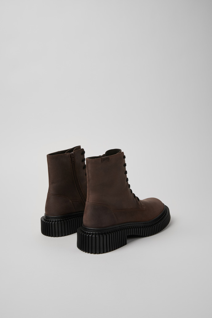 Pix Berlin Brown Nubuck Mid Boots for Men.