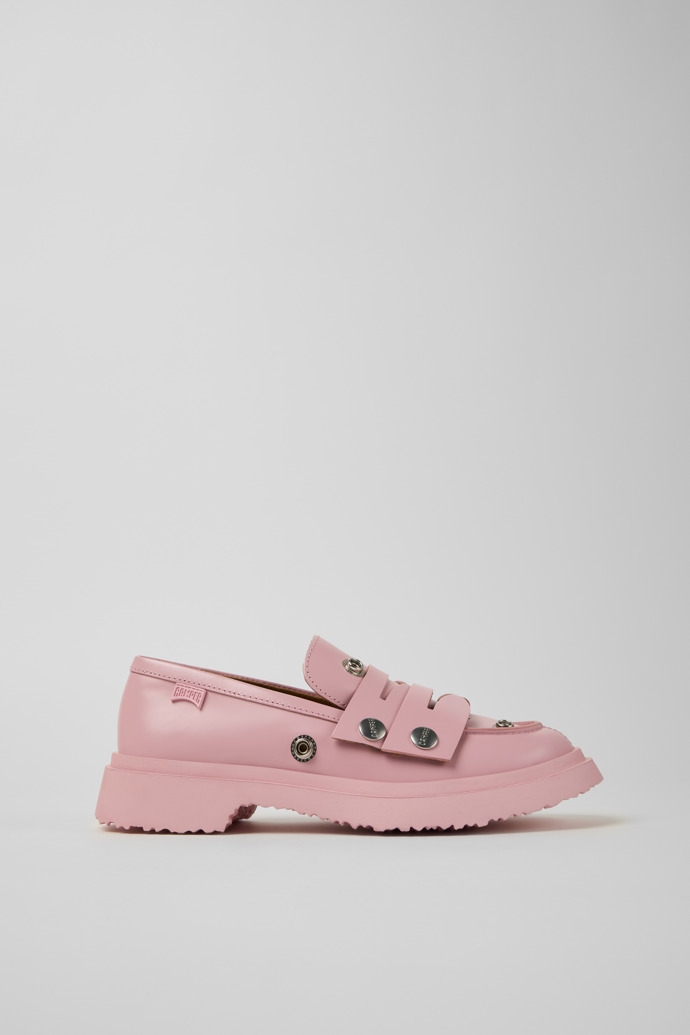 Twins Pink Leather Moccasins for Women.