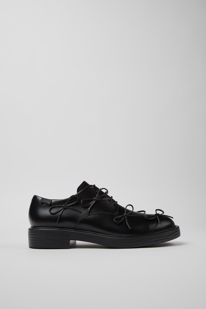 Dean Black Leather Men's Shoes.