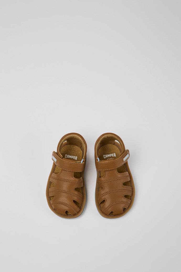 Bicho Brown leather sandals for kids