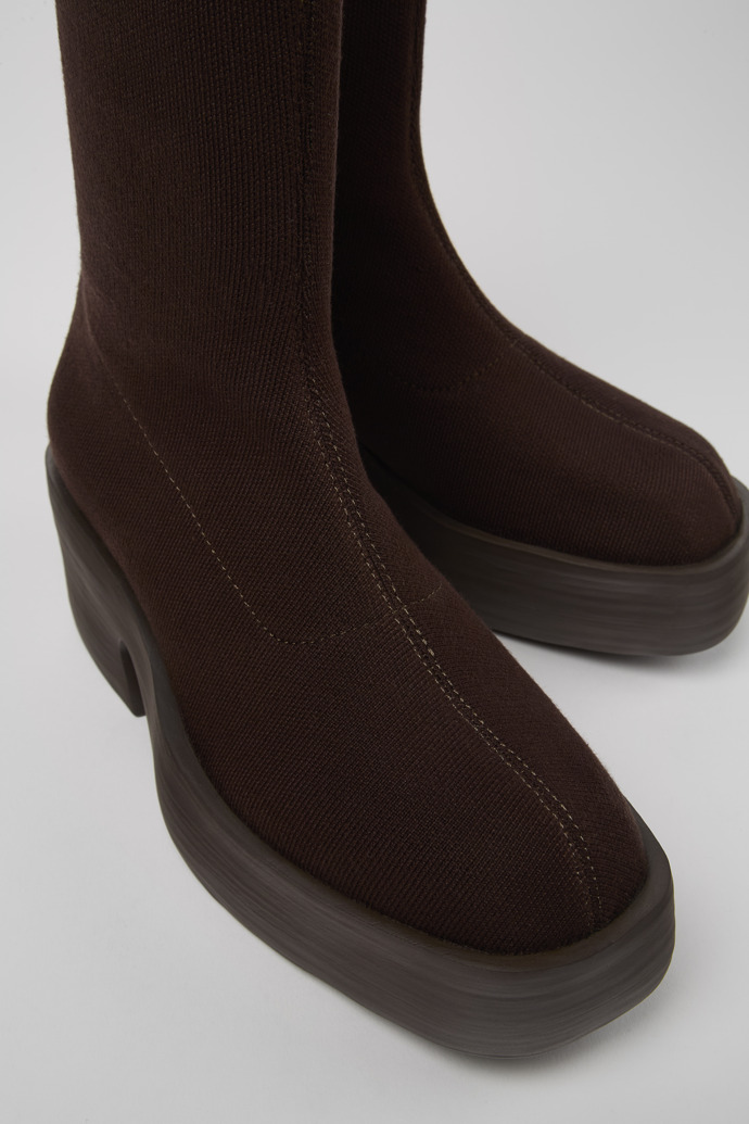 Billie TENCEL® Brown textile boots for women