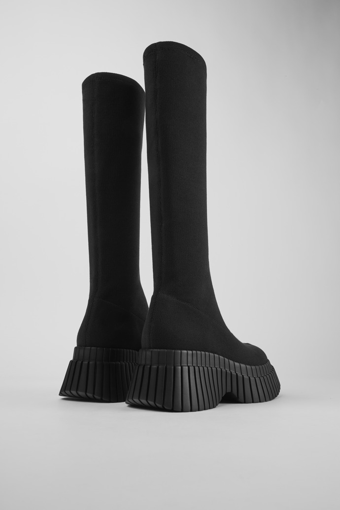 BCN TENCEL® Black Textile Mid Boots for Women.