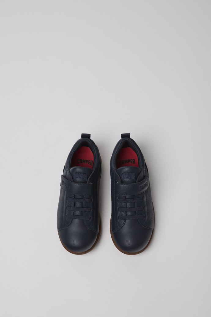 Pelotas Blue Leather and Textile Shoes for Kids.