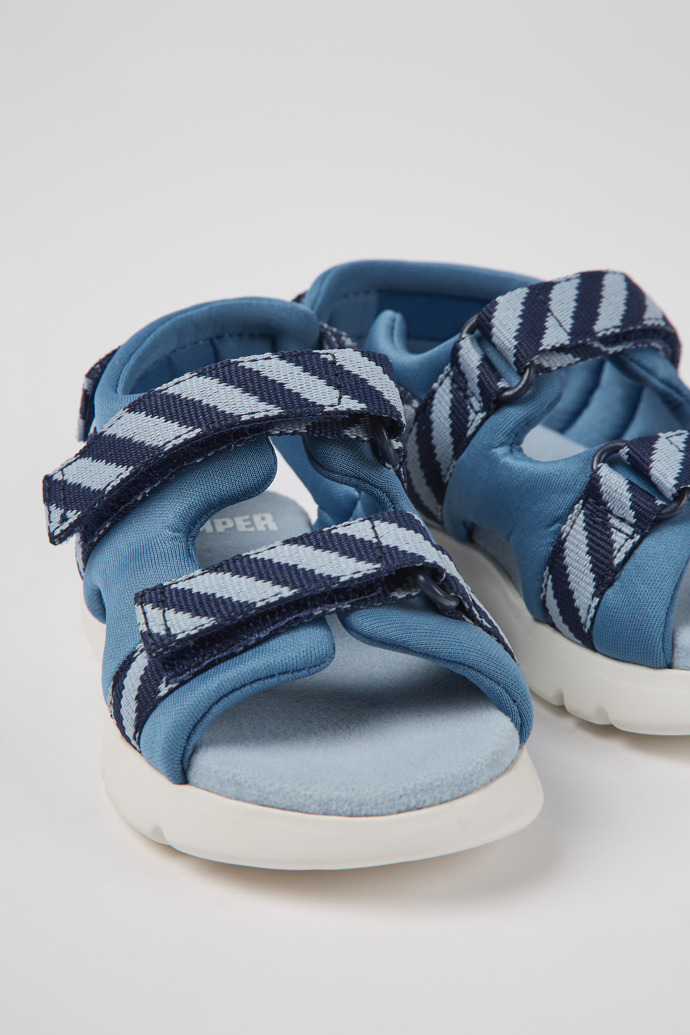 Oruga Blue textile sandals for kids