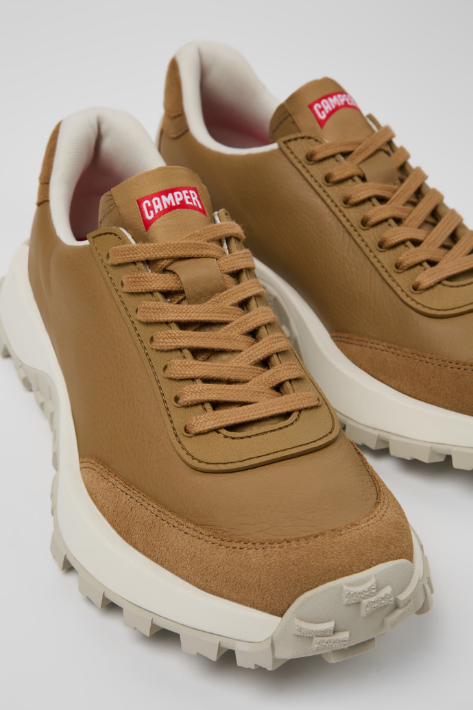 Drift Trail VIBRAM Brown leather and nubuck sneakers for women