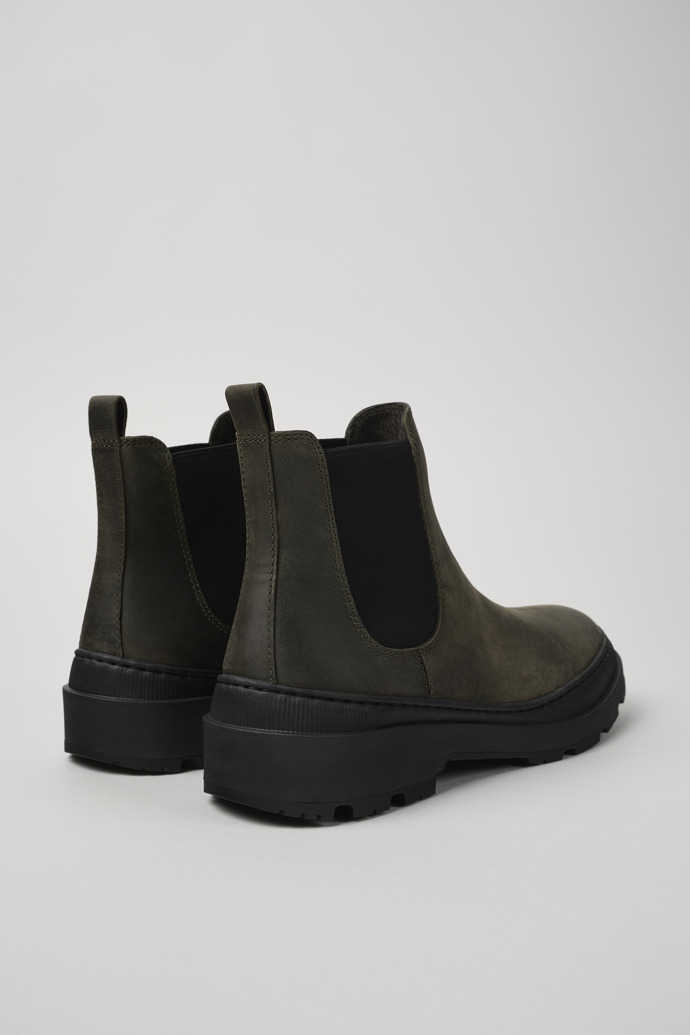 Brutus Trek MICHELIN Green nubuck ankle boots for men