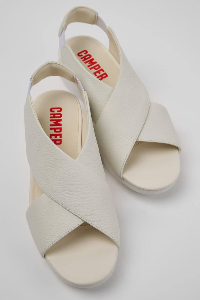 Balloon White leather sandals for women