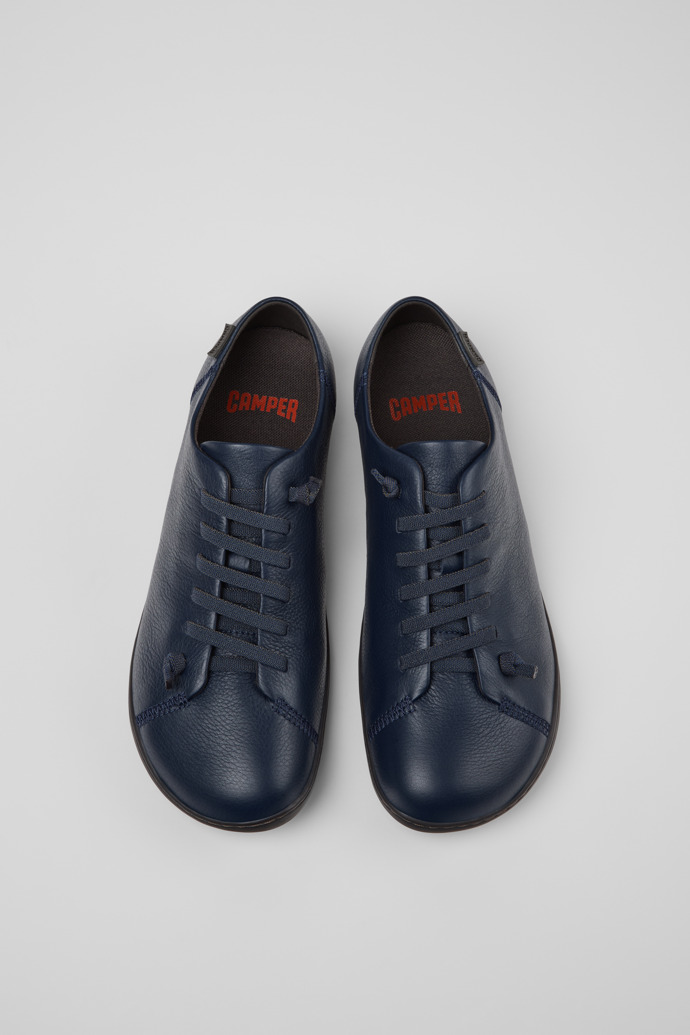 Peu Blue Leather Shoes for Men.