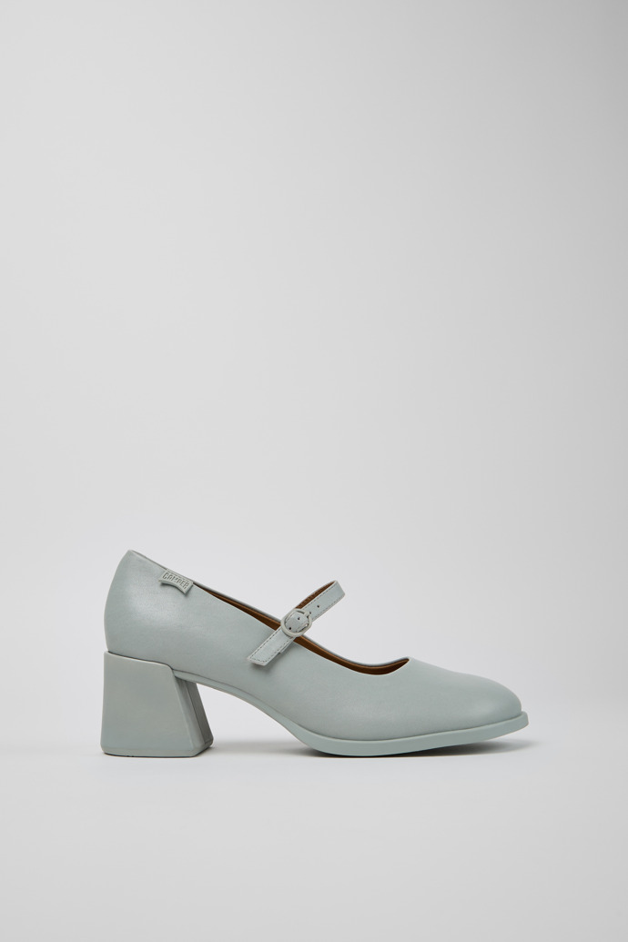 Kora Gray Leather Moccasins for Women.