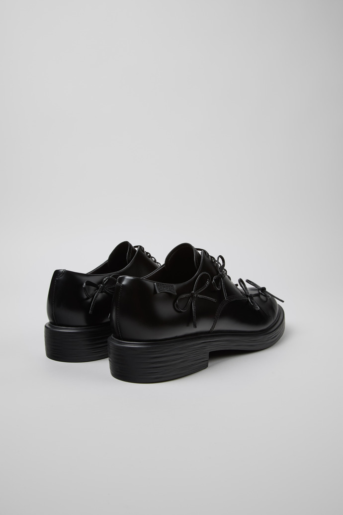 Dean Black Leather Men's Shoes.