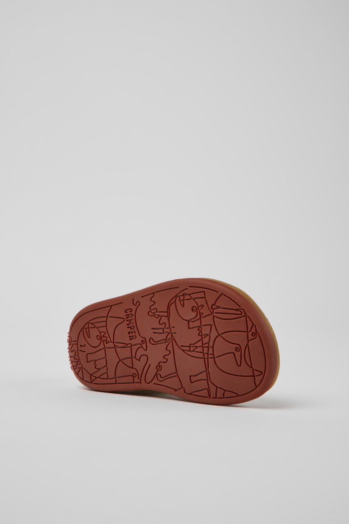 Bicho White leather sandals for kids