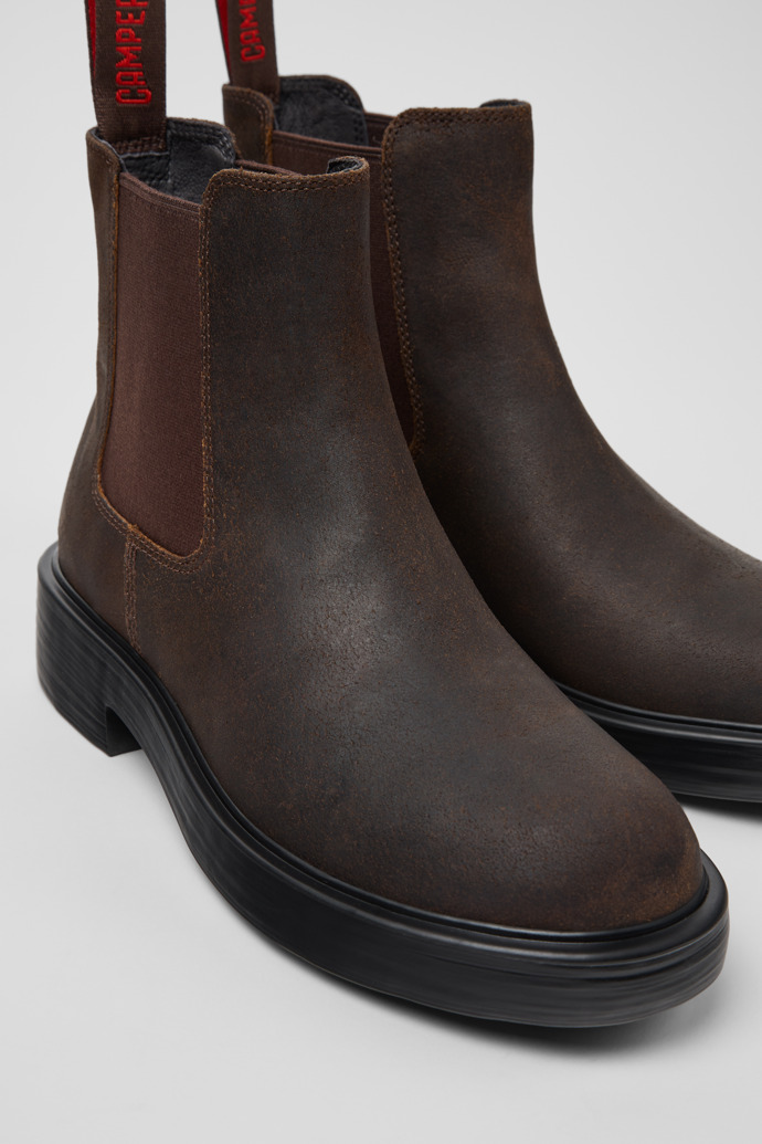 Dean Brown Nubuck Ankle Boots for Women.