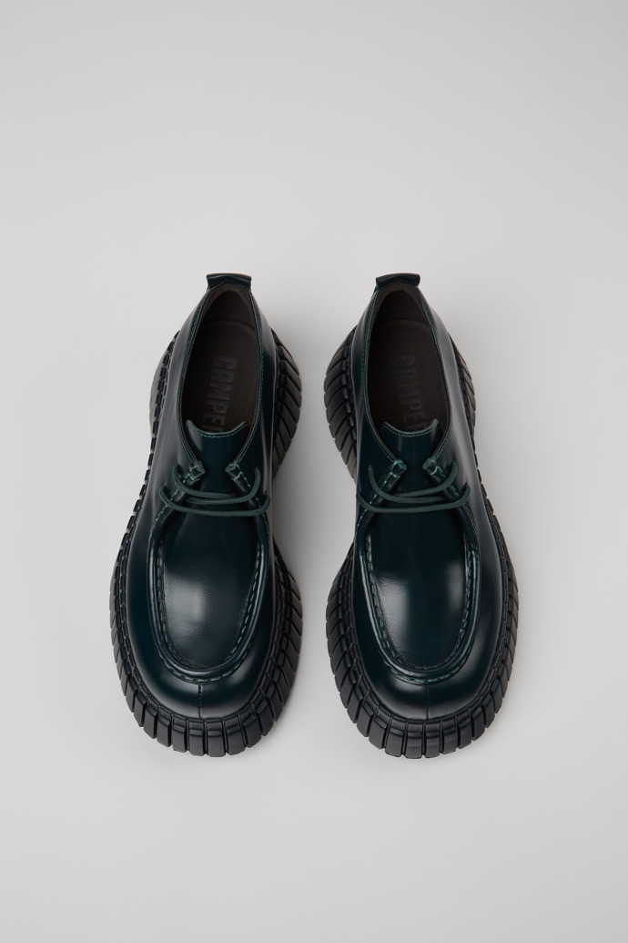 BCN Green leather shoes for women