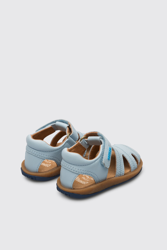 Bicho Light blue sandal with velcro for kids