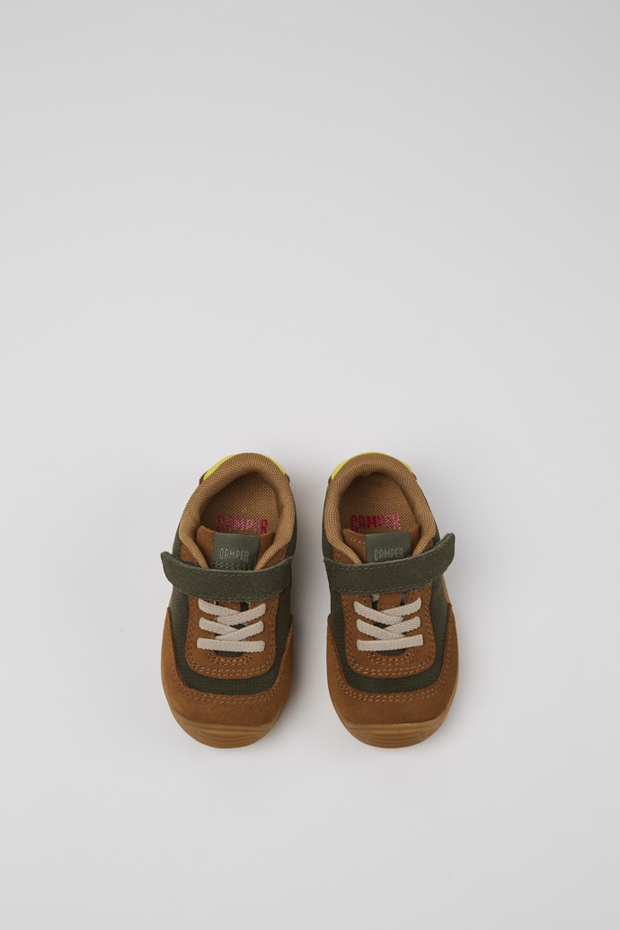 Dadda Green textile and nubuck sneakers for kids