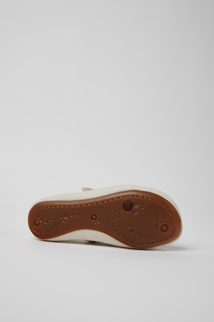 Twins White Leather Ballerina for Kids.