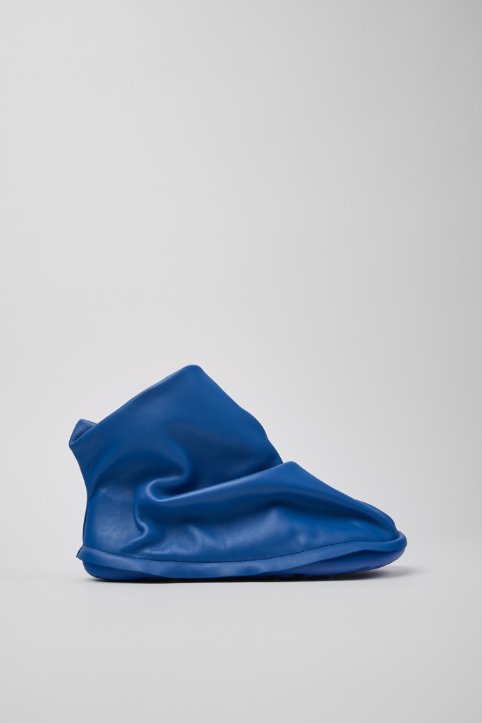 Camper x ISSEY MIYAKE - Peu Form Blue Leather Ankle Boots for Women.
