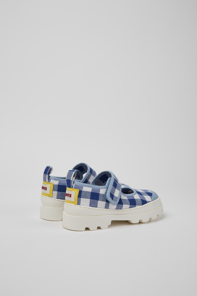 Brutus Blue and white Mary Jane shoes for kids