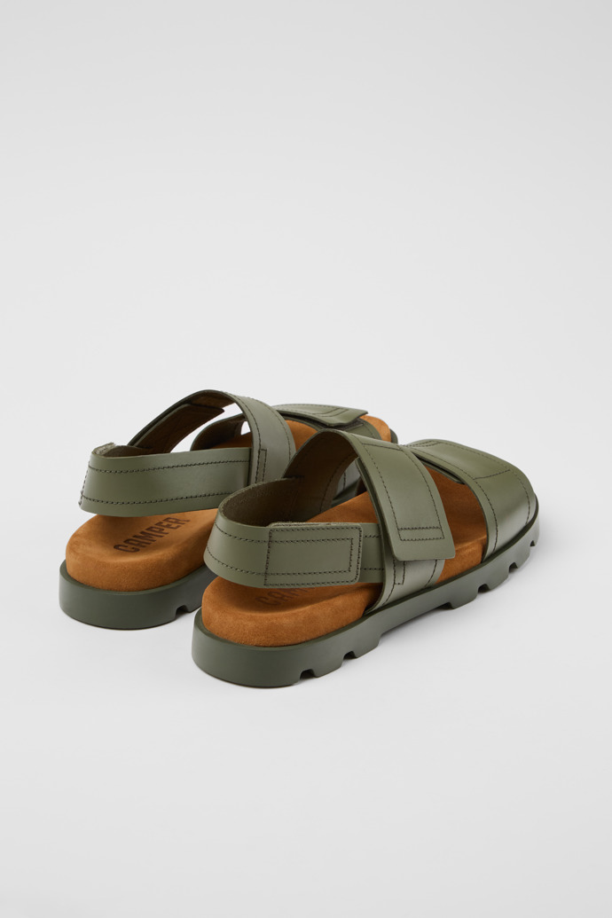 Brutus Sandal Green Leather Sandals for Men.