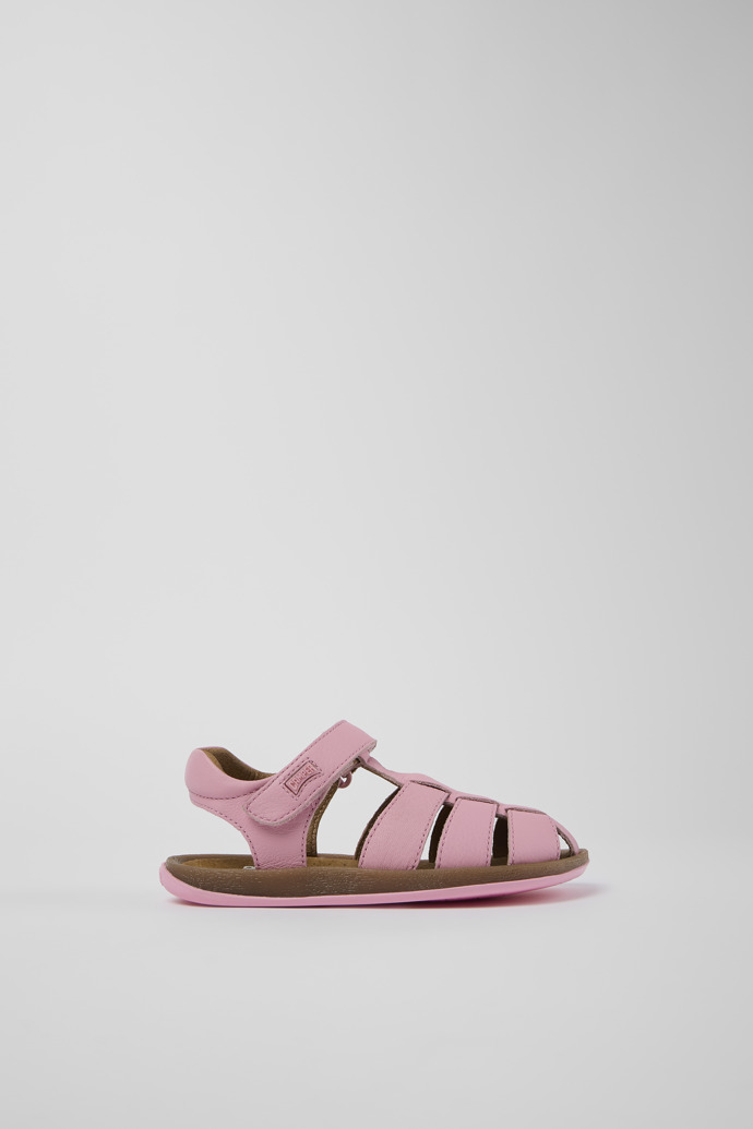 Bicho Pink Leather Sandal