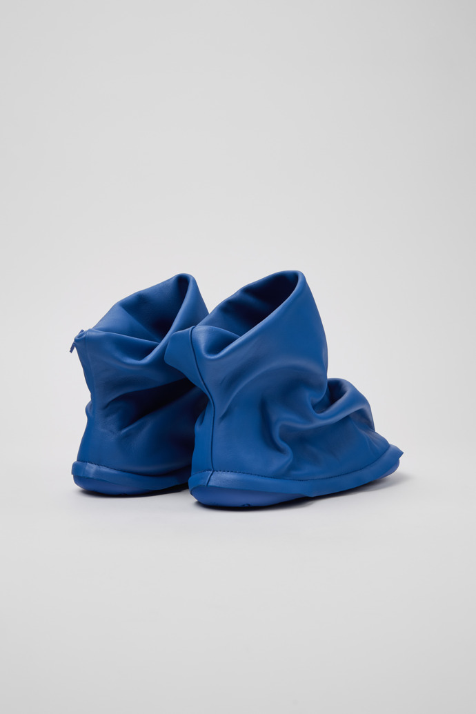 Camper x ISSEY MIYAKE - Peu Form Blue Leather Ankle Boots for Women.
