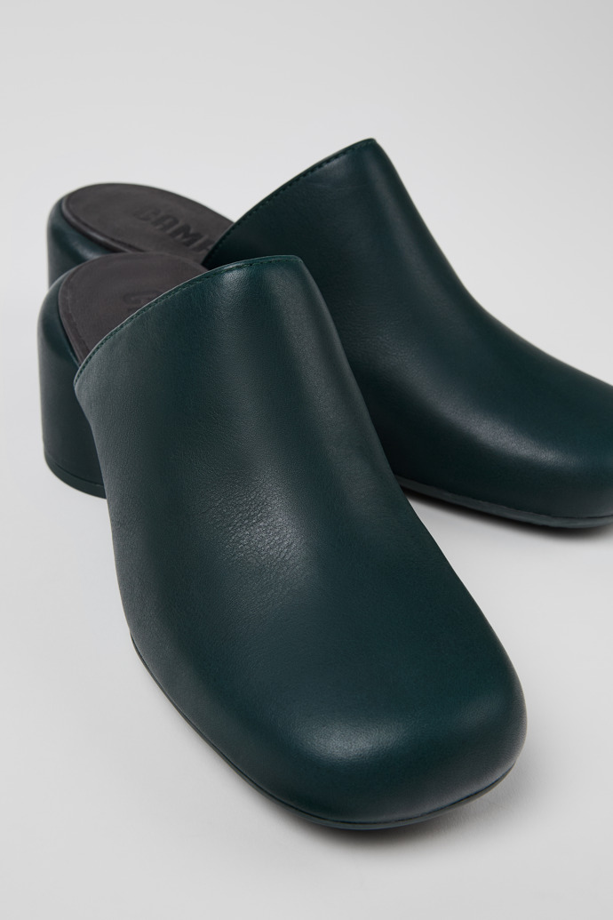 Niki Green Leather Clogs for Women