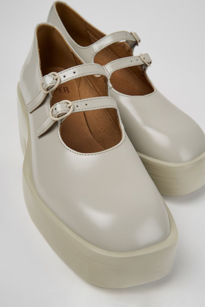 Billie Gray Leather Moccasins for Women.