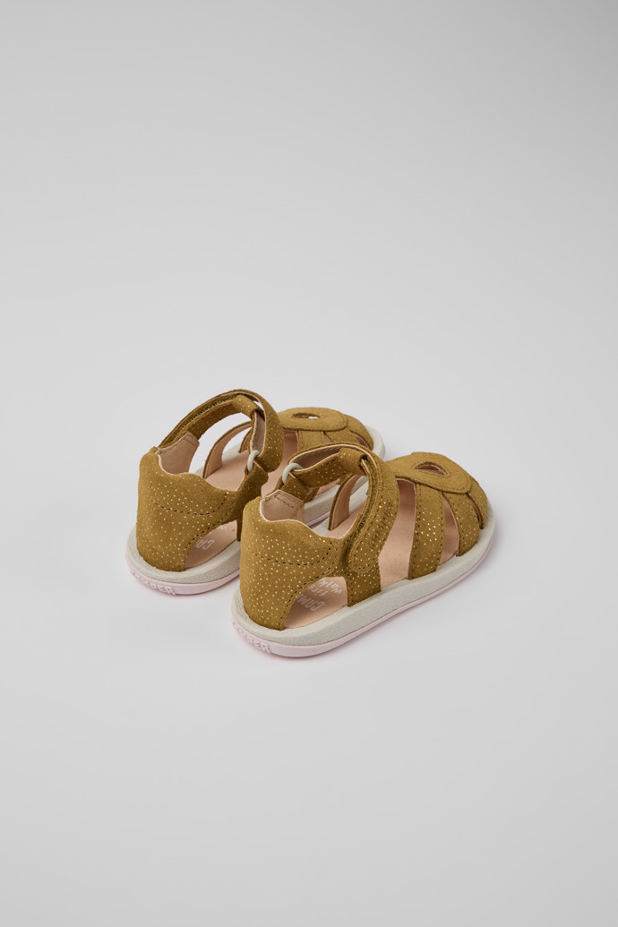 Bicho Brown nubuck sandals with glitter effect