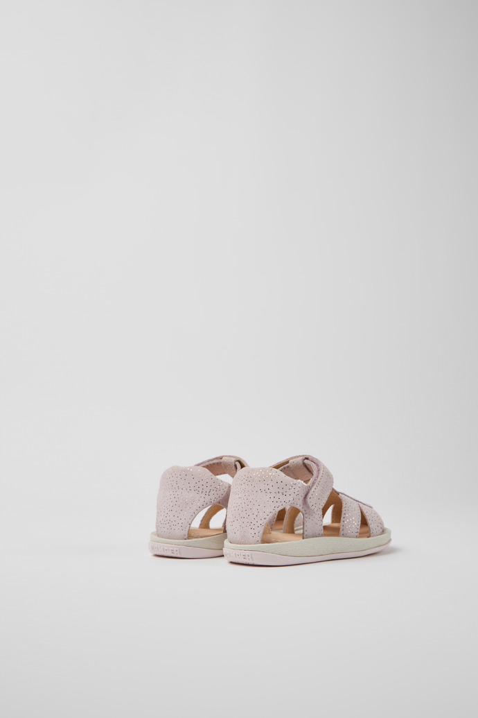 Bicho Pink nubuck sandals with glitter effect