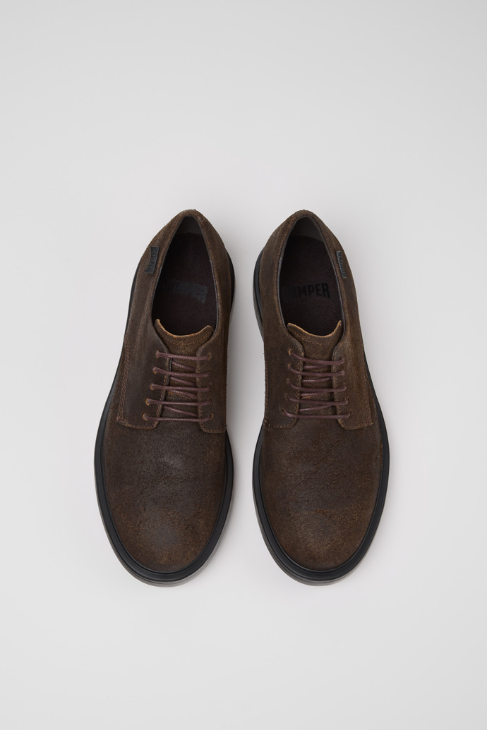 Dean Brown Nubuck Shoes for Men.