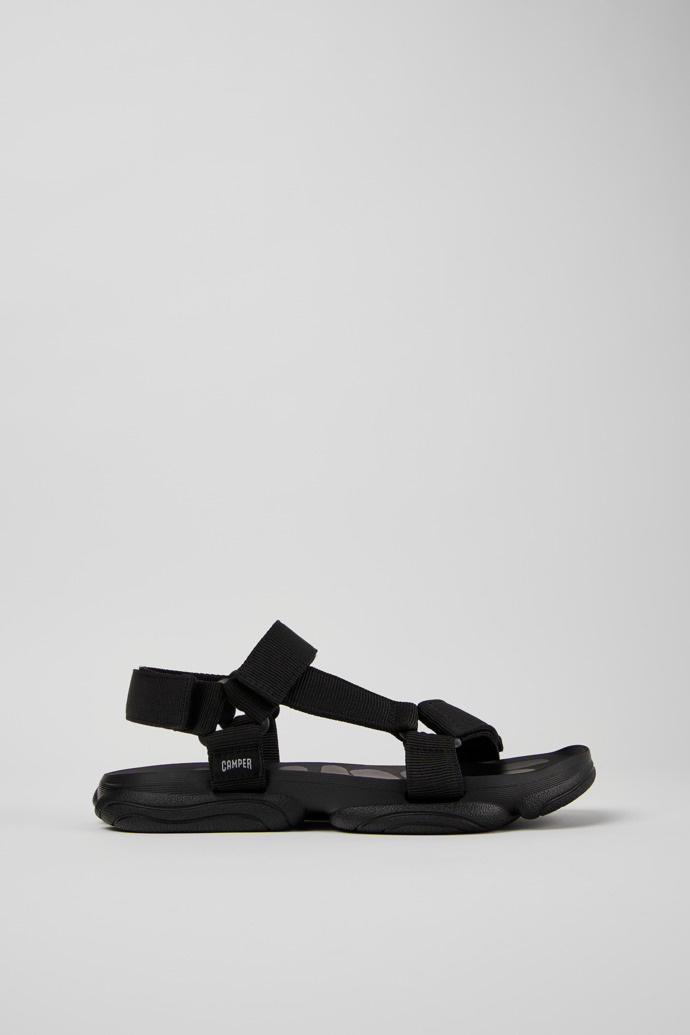 Karst Sandal Black Recycled PET Webbing Sandals for Men.